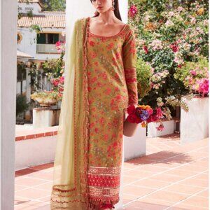 Hussain Rehar "Sorbet" Luxury Lawn Set – Size M – Pre-Loved Designer 3-Piece